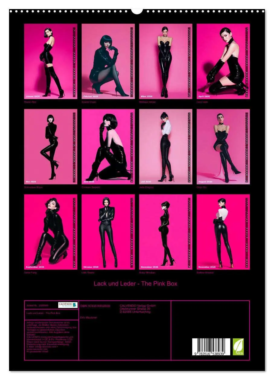 Bild: 9783516538939 | Lack und Leder - The Pink Box (hochwertiger Premium Wandkalender...