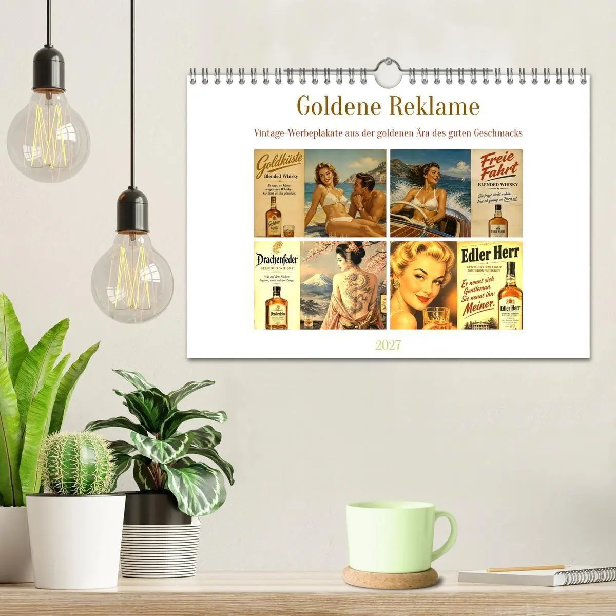 Bild: 9783594378939 | Goldene Reklame (Wandkalender 2027 DIN A4 quer), CALVENDO...