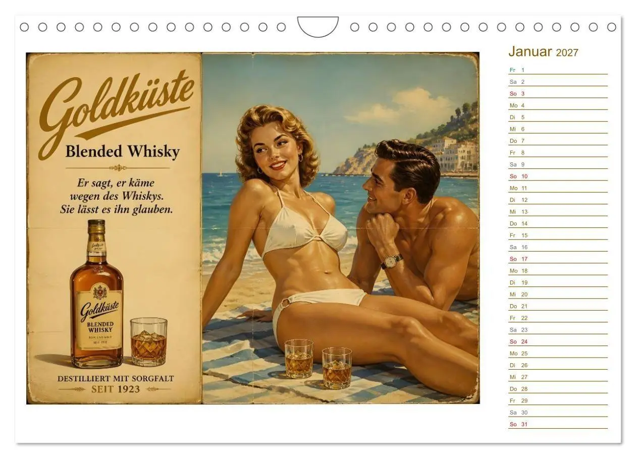 Bild: 9783594378939 | Goldene Reklame (Wandkalender 2027 DIN A4 quer), CALVENDO...