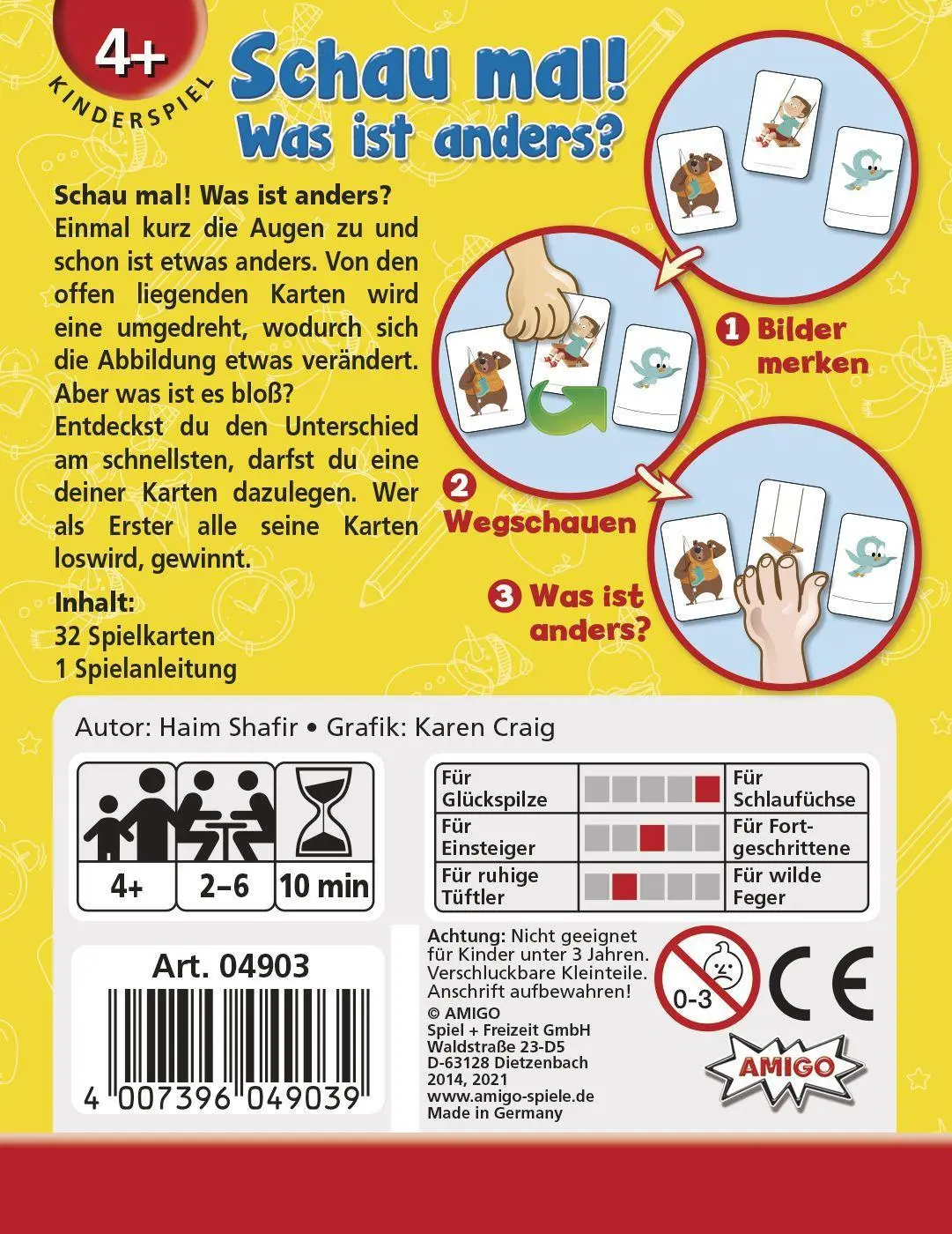 Bild: 4007396049039 | Schau mal! | AMIGO - Kinderspiel | Spiel | 04903 | Deutsch | 2014
