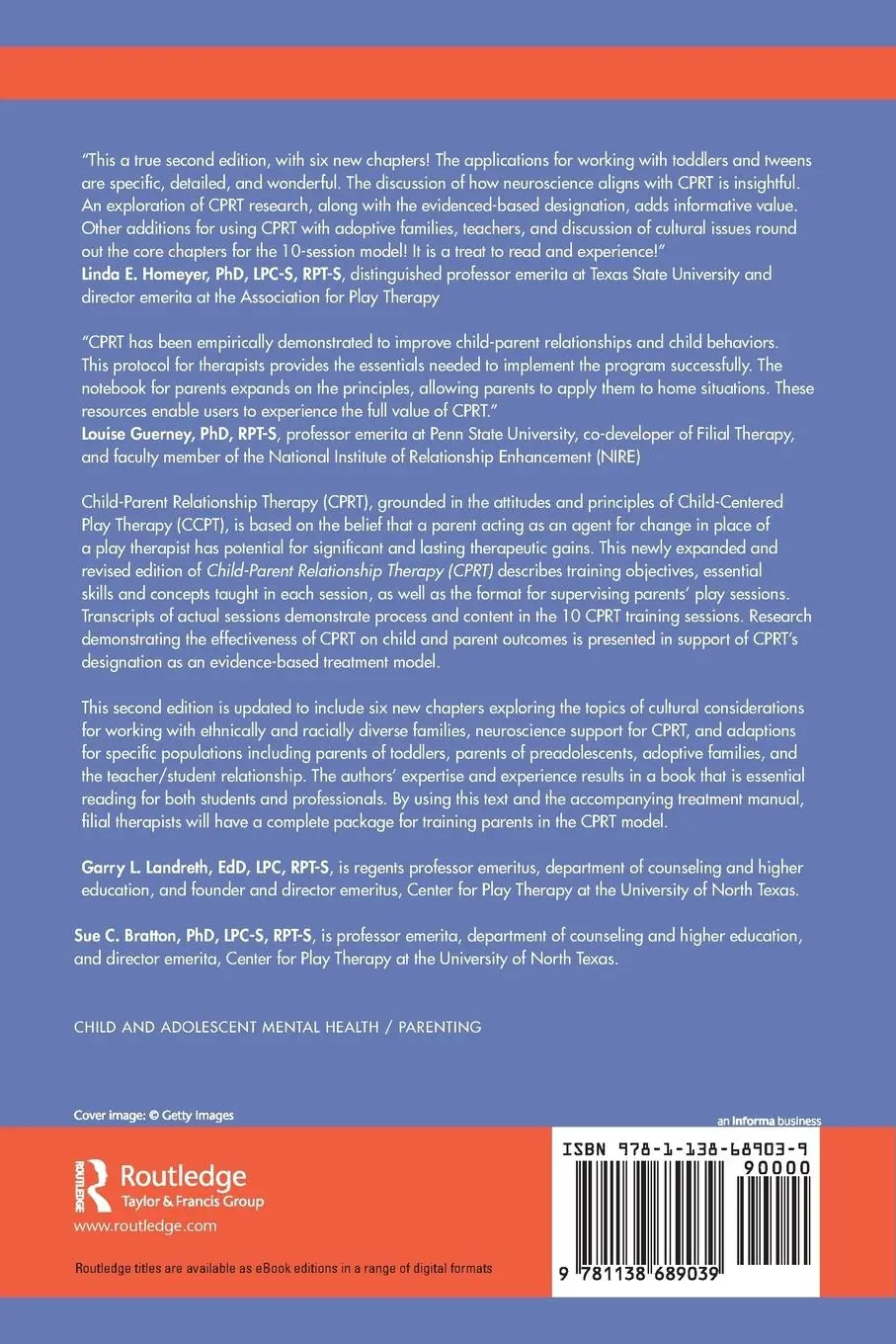 Rückseite: 9781138689039 | Child-Parent Relationship Therapy (CPRT) | Garry L. Landreth (u. a.)