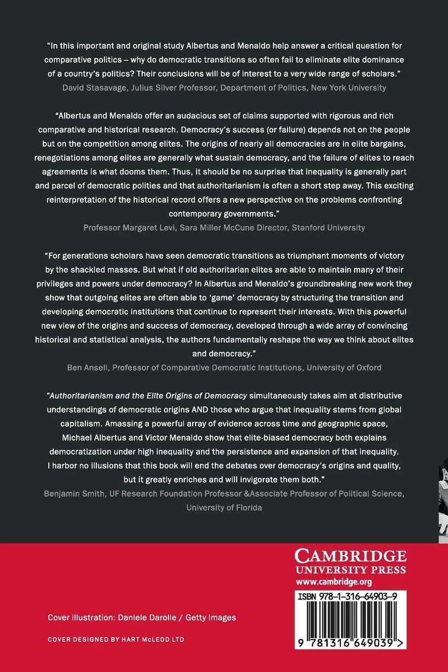 Rückseite: 9781316649039 | Authoritarianism and the Elite Origins of Democracy | Albertus (u. a.)