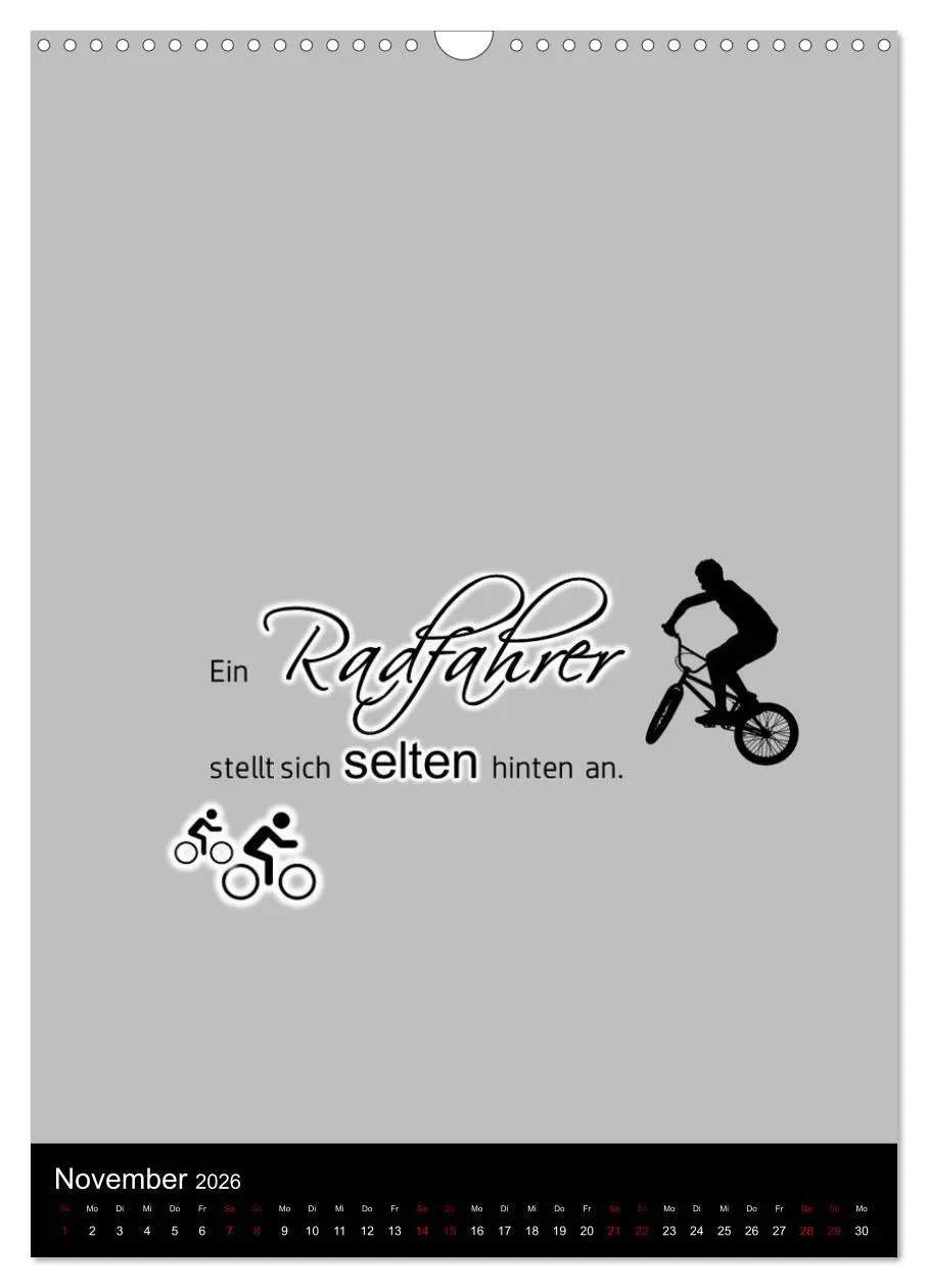 Bild: 9783516359039 | Markante, freche Sprüche rund ums Radfahren (Wandkalender 2026 DIN...