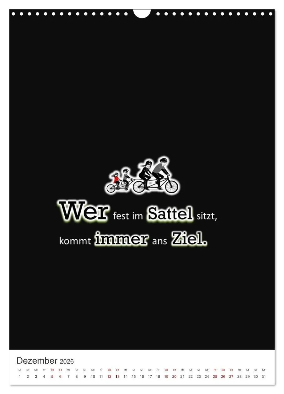 Bild: 9783516359039 | Markante, freche Sprüche rund ums Radfahren (Wandkalender 2026 DIN...
