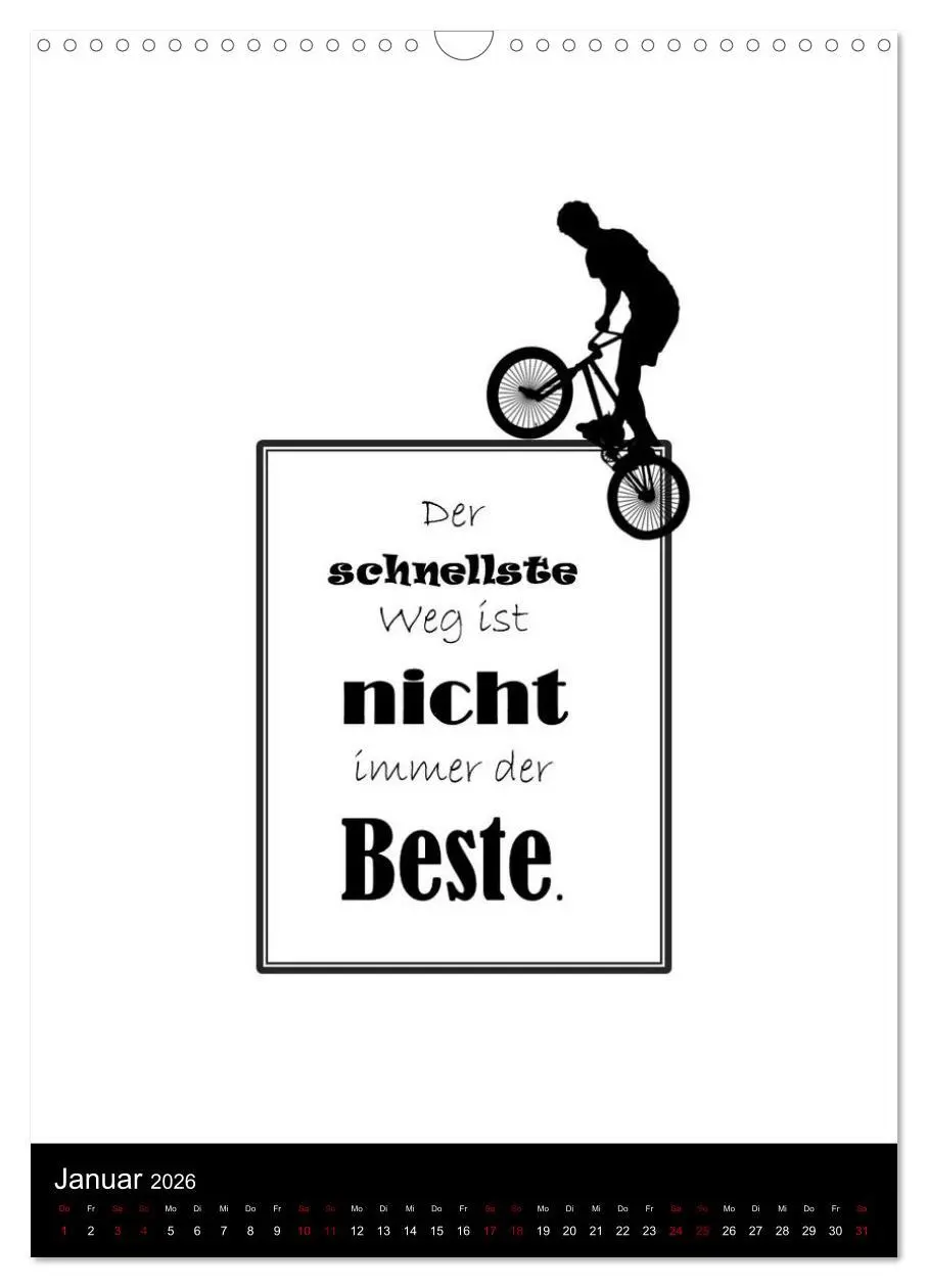 Bild: 9783516359039 | Markante, freche Sprüche rund ums Radfahren (Wandkalender 2026 DIN...