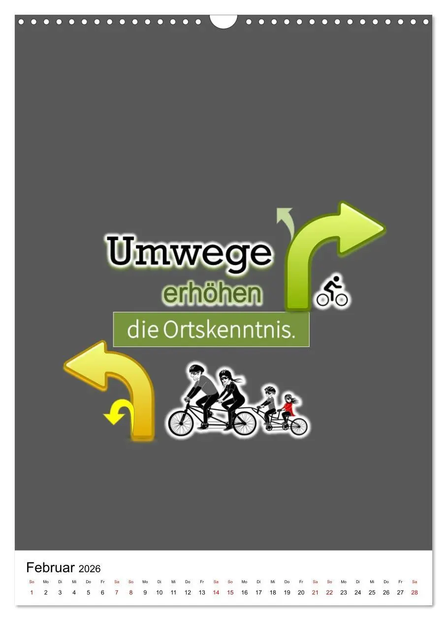 Bild: 9783516359039 | Markante, freche Sprüche rund ums Radfahren (Wandkalender 2026 DIN...