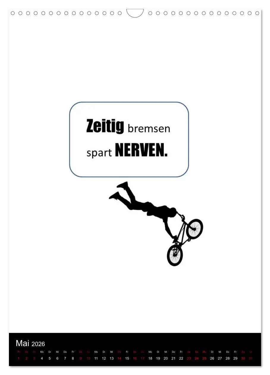 Bild: 9783516359039 | Markante, freche Sprüche rund ums Radfahren (Wandkalender 2026 DIN...