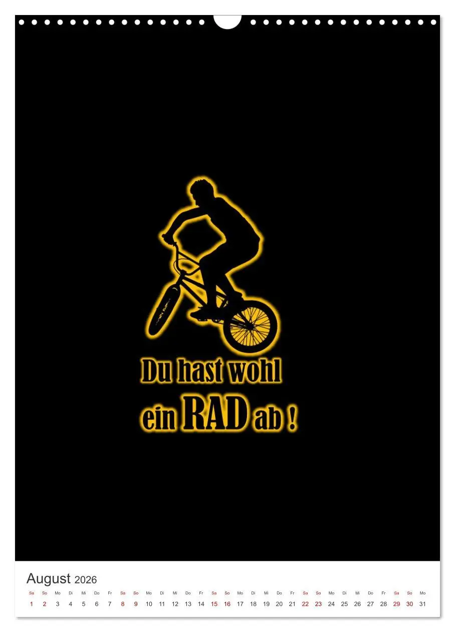 Bild: 9783516359039 | Markante, freche Sprüche rund ums Radfahren (Wandkalender 2026 DIN...