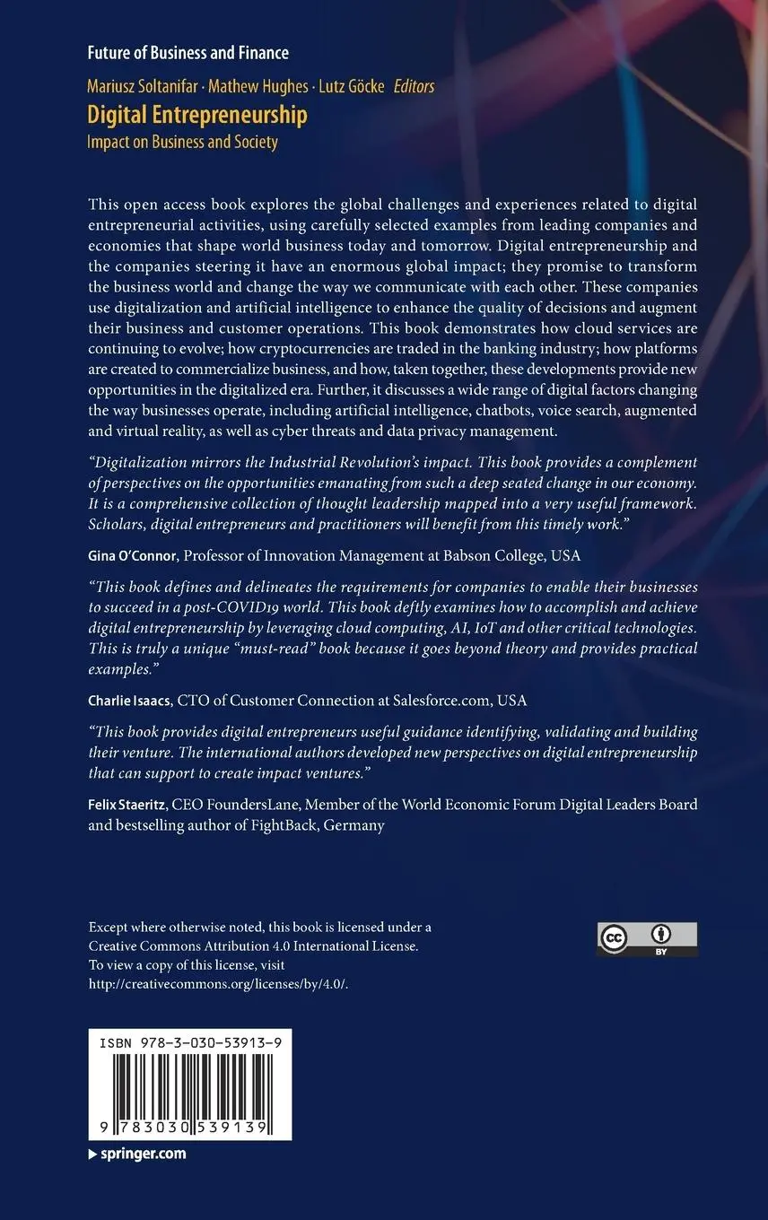 Rückseite: 9783030539139 | Digital Entrepreneurship | Impact on Business and Society | Buch