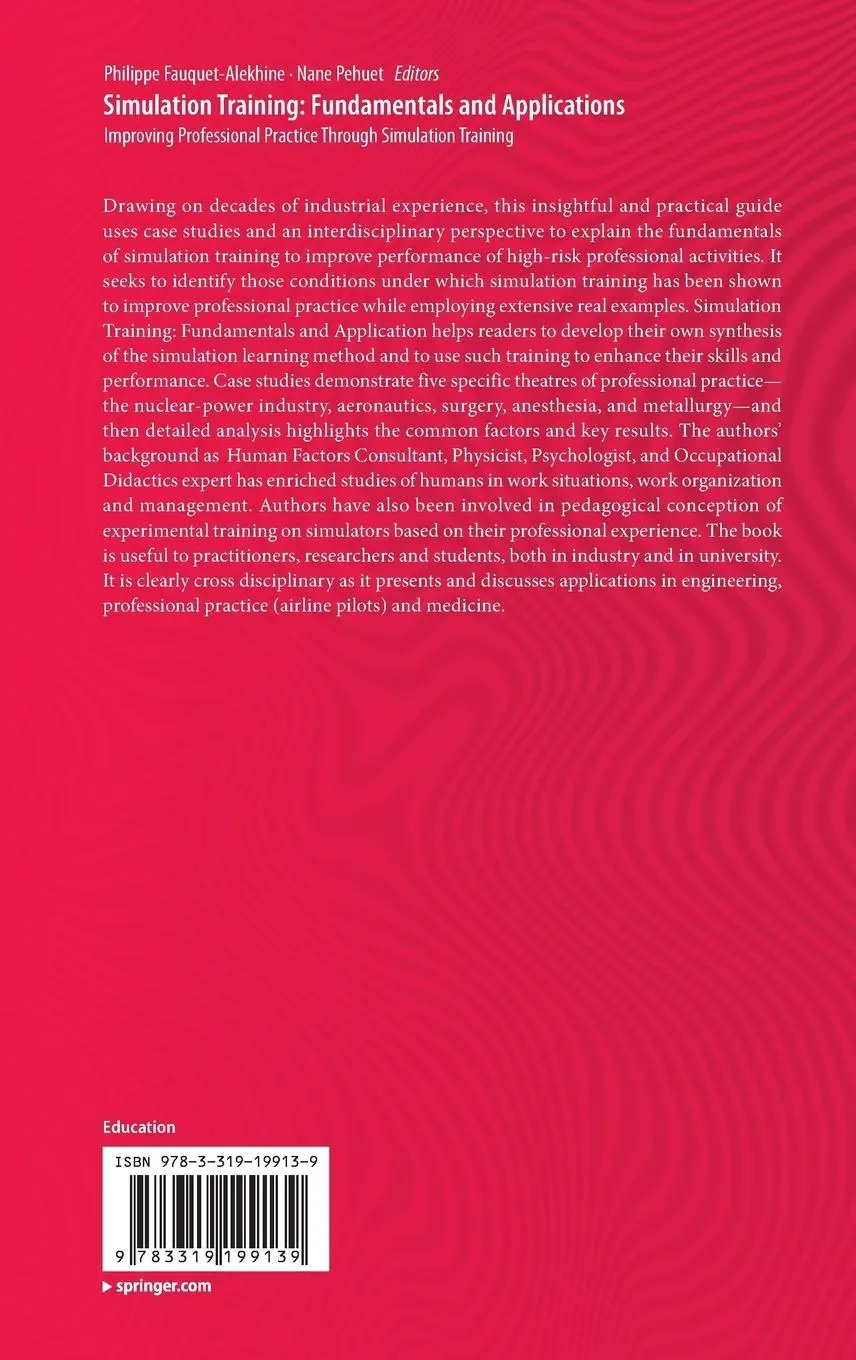 Rückseite: 9783319199139 | Simulation Training: Fundamentals and Applications | Buch | xxii