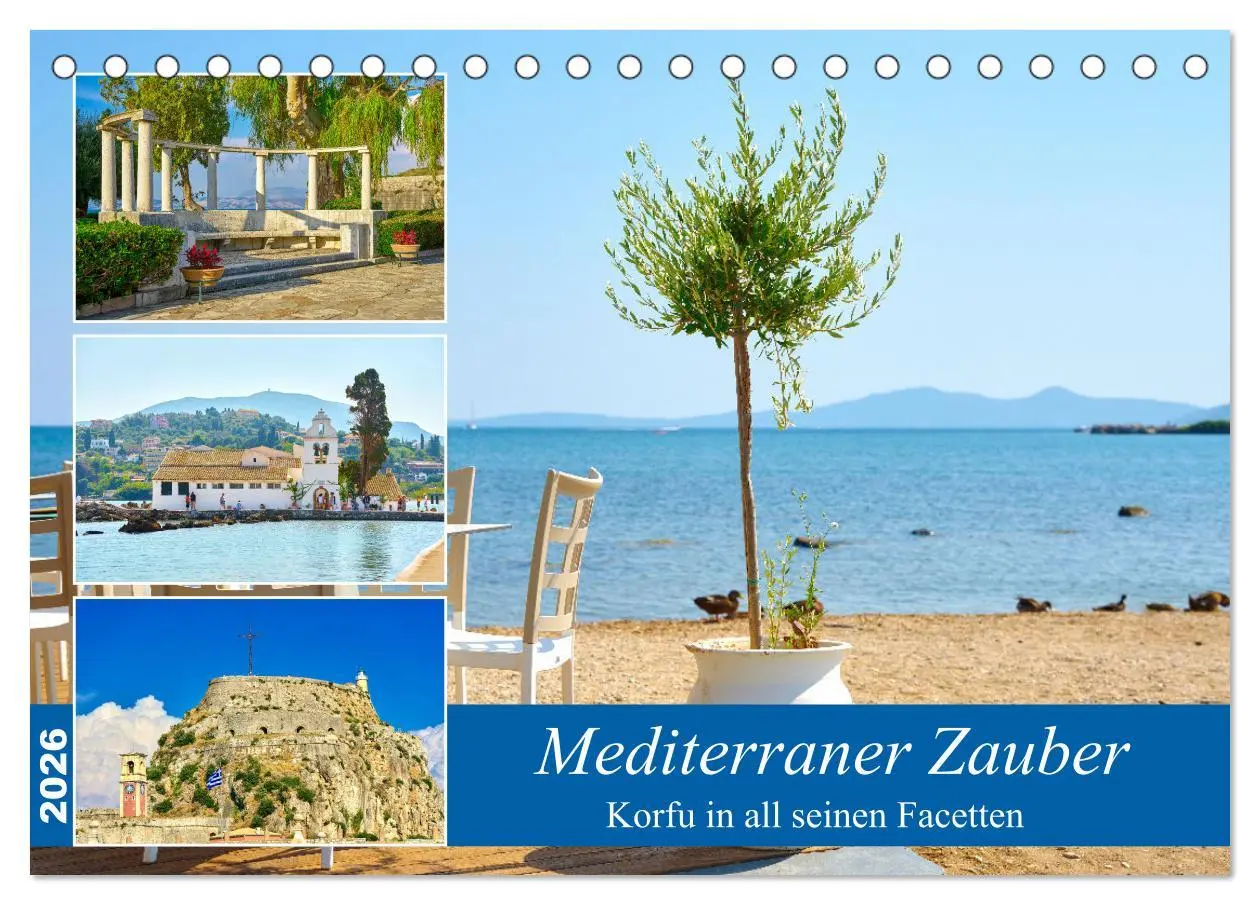 Cover: 9783457329139 | Mediterraner Zauber - Korfu in all seinen Facetten (Tischkalender...