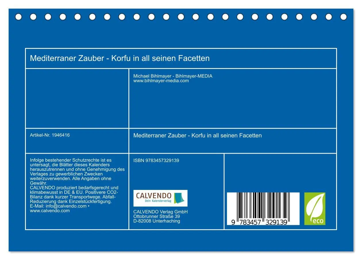 Bild: 9783457329139 | Mediterraner Zauber - Korfu in all seinen Facetten (Tischkalender...