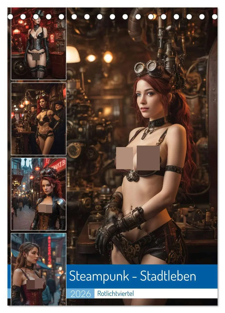 Cover: 9783516279139 | Steampunk - Stadtleben - Rotlichtviertel (Tischkalender 2026 DIN A5...