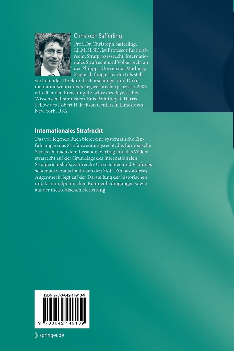 Rückseite: 9783642149139 | Internationales Strafrecht | Christoph Safferling | Taschenbuch | xix