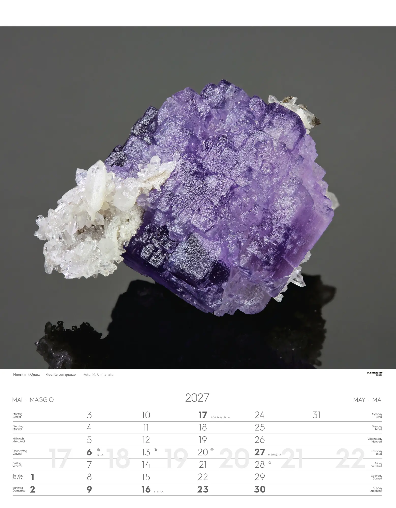 Bild: 9788868399139 | Mineralien Kalender 2027 | Minerali - Minerals | Verlag | Kalender