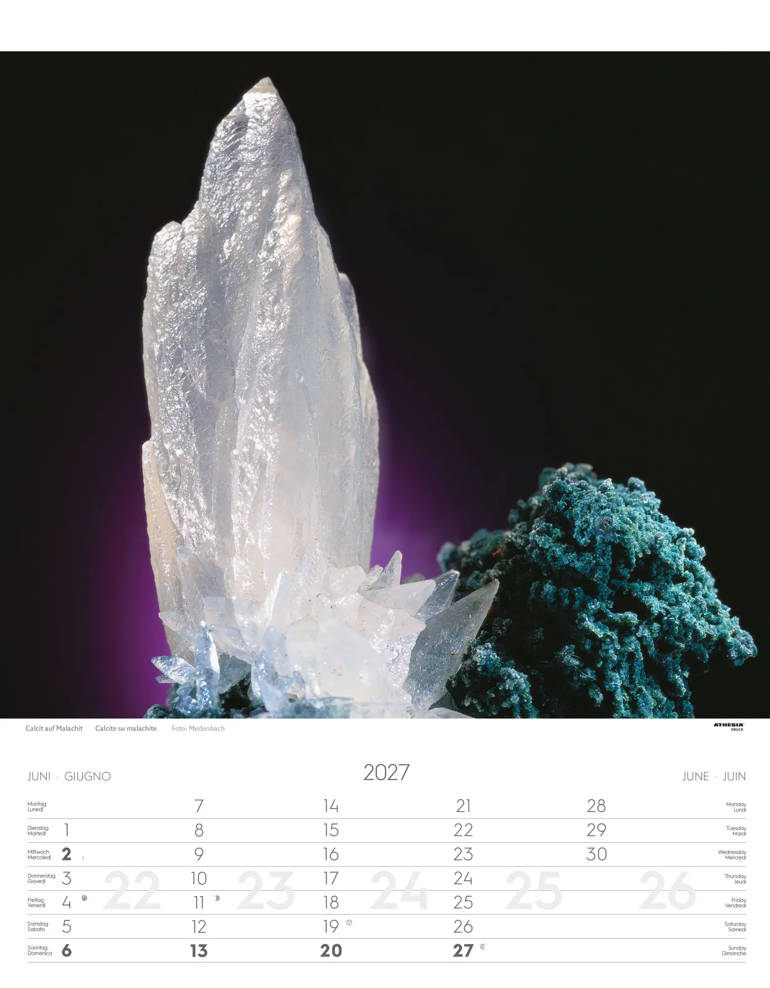 Bild: 9788868399139 | Mineralien Kalender 2027 | Minerali - Minerals | Verlag | Kalender