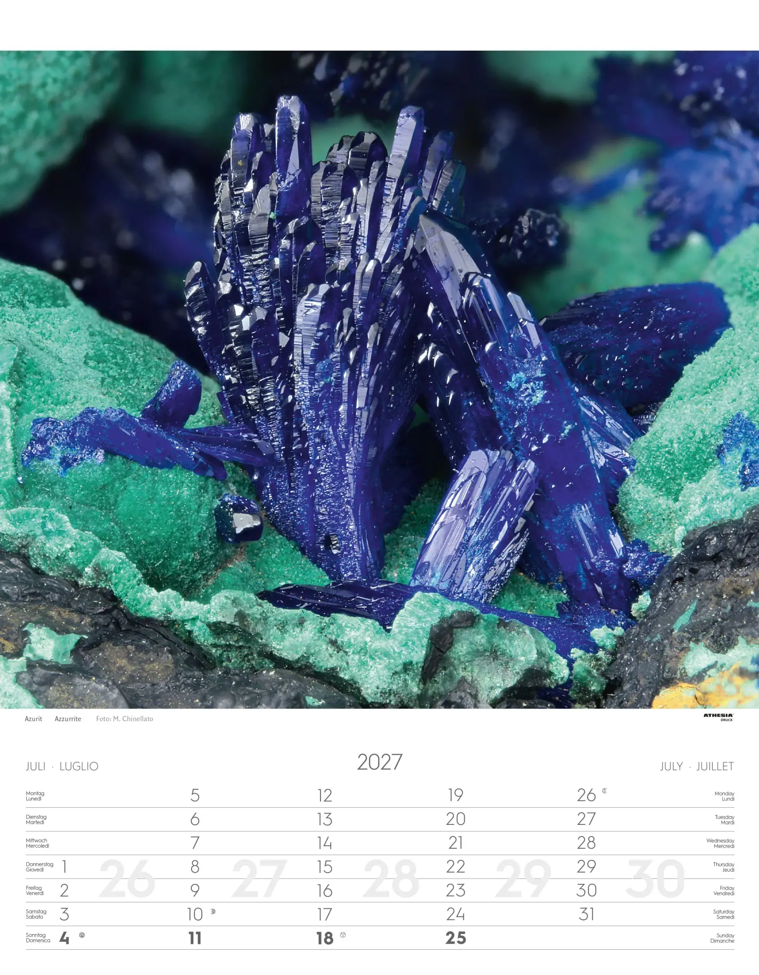 Bild: 9788868399139 | Mineralien Kalender 2027 | Minerali - Minerals | Verlag | Kalender