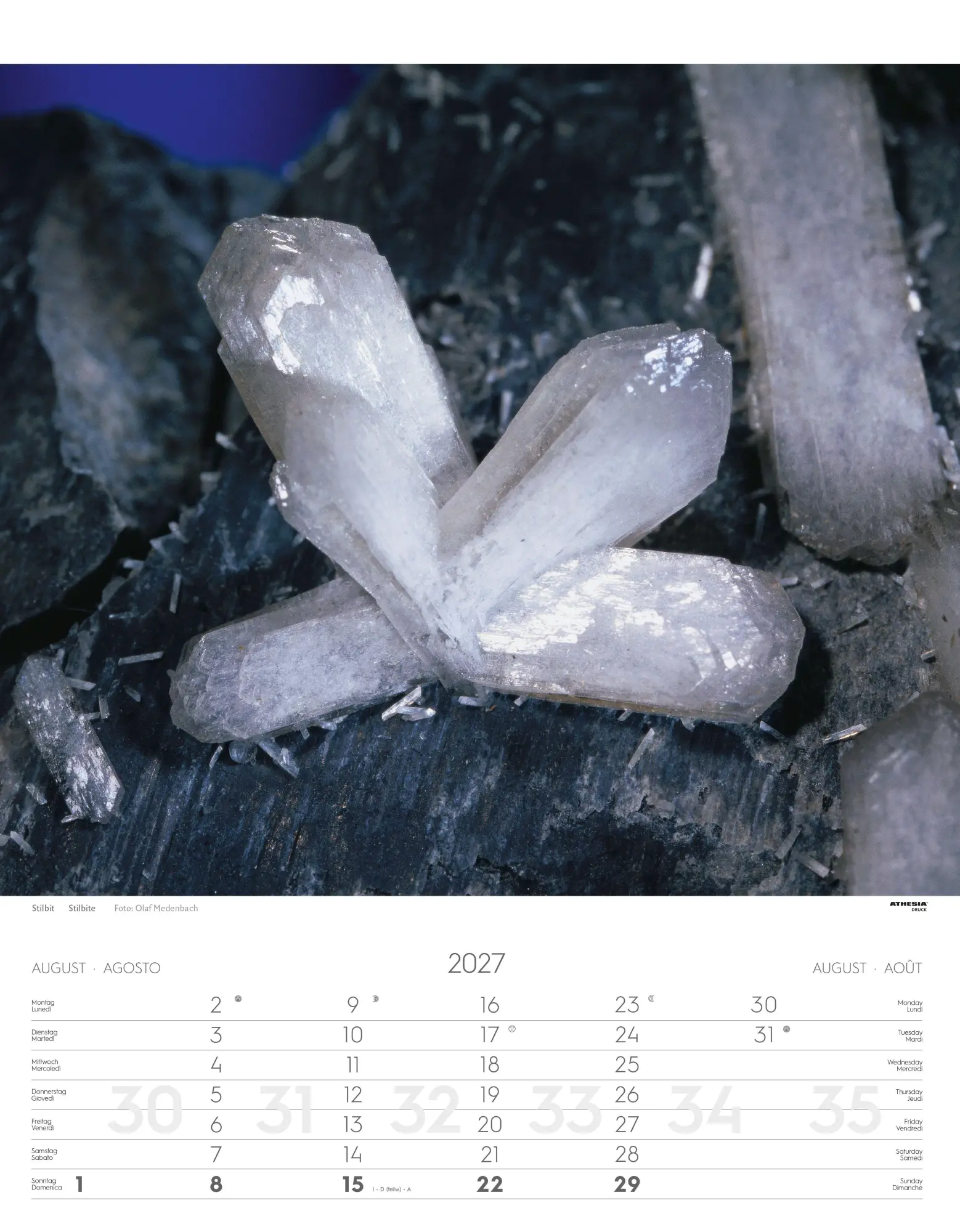 Bild: 9788868399139 | Mineralien Kalender 2027 | Minerali - Minerals | Verlag | Kalender