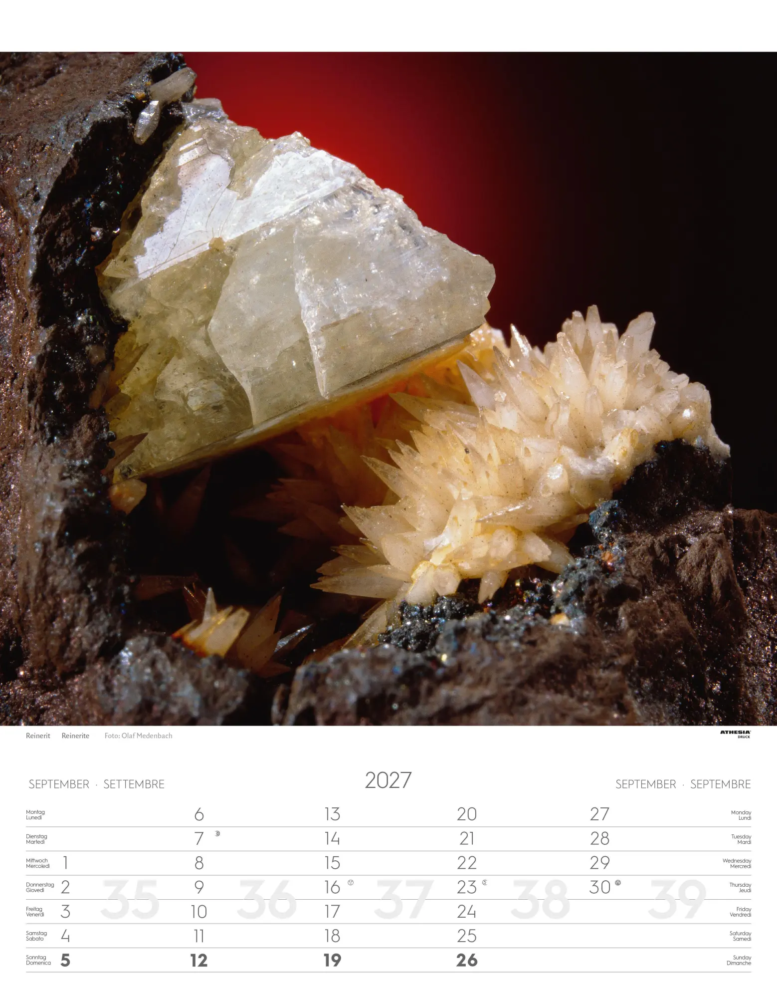 Bild: 9788868399139 | Mineralien Kalender 2027 | Minerali - Minerals | Verlag | Kalender