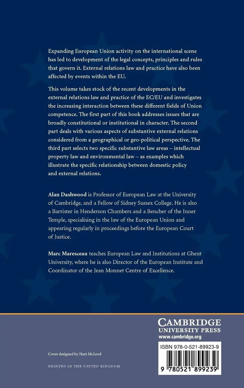 Rückseite: 9780521899239 | Law and Practice of EU External Relations | Alan Dashwood (u. a.)