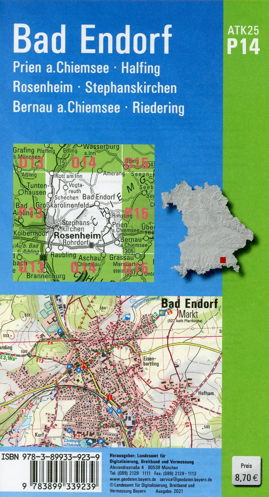 Bild: 9783899339239 | Bad Endorf 1 : 25 000 | Digitalisierung | (Land-)Karte | Deutsch