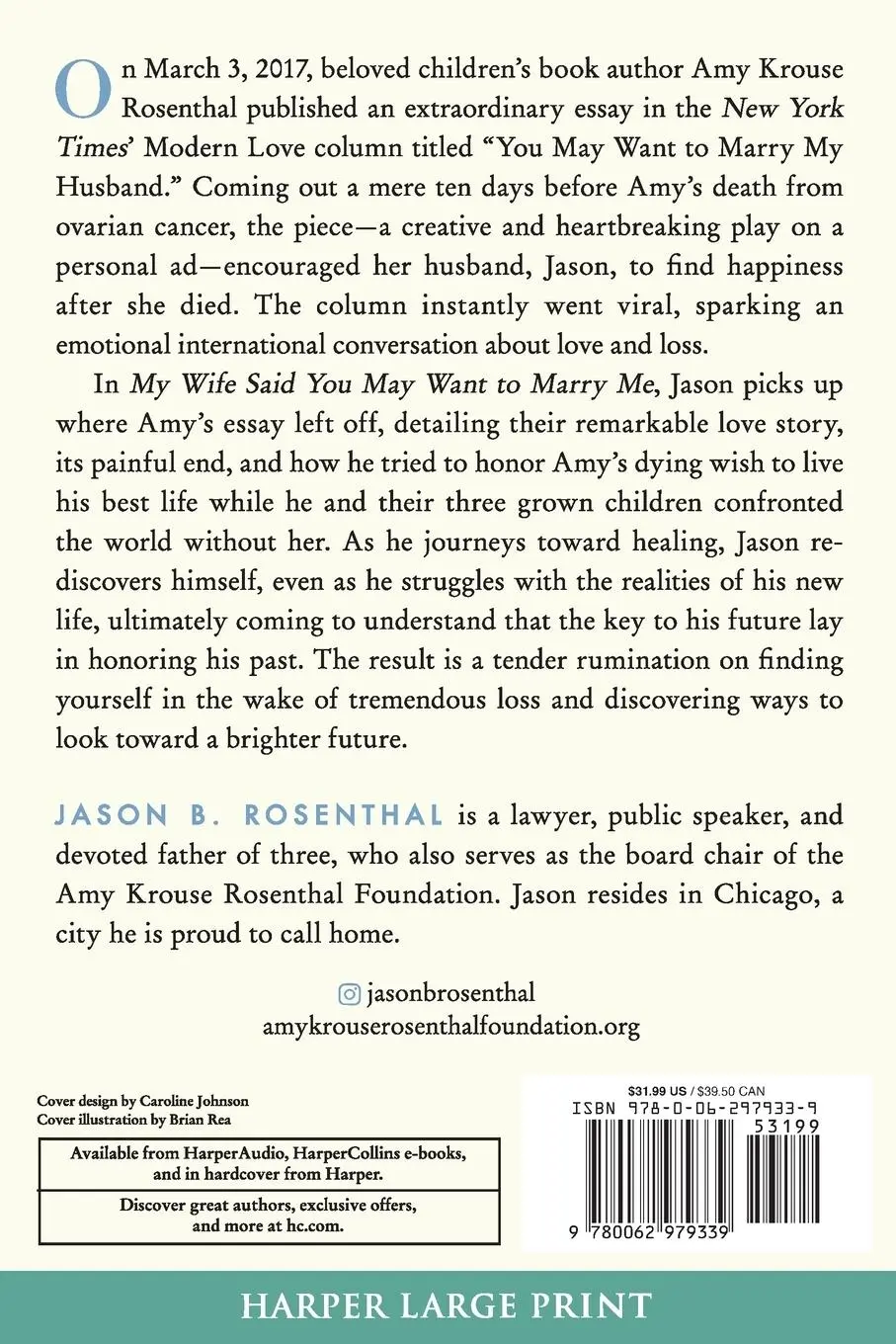 Rückseite: 9780062979339 | My Wife Said You May Want to Marry Me LP | Jason B. Rosenthal | Buch