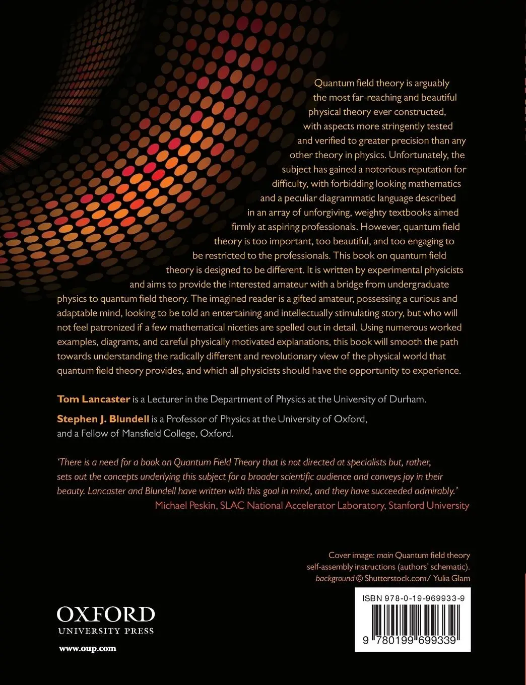Rückseite: 9780199699339 | Quantum Field Theory for the Gifted Amateur | Tom Lancaster (u. a.)
