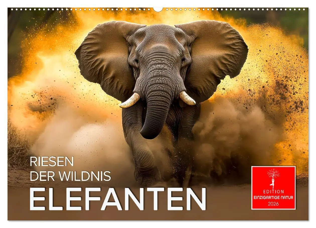 Cover: 9783457309339 | Elefanten - Riesen der Wildnis (Wandkalender 2026 DIN A2 quer),...