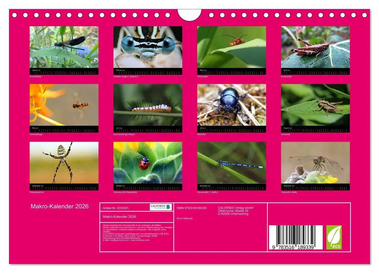 Bild: 9783516189339 | Makro-Kalender 2026 (Wandkalender 2026 DIN A4 quer), CALVENDO...