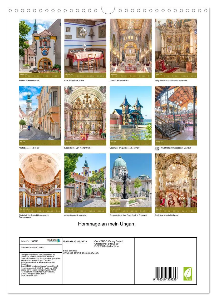 Bild: 9783516329339 | Hommage an mein Ungarn (Wandkalender 2026 DIN A3 hoch), CALVENDO...