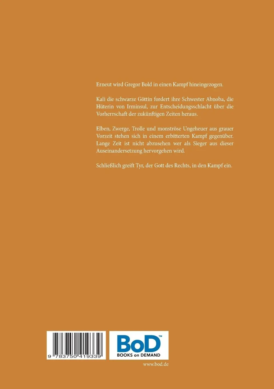 Rückseite: 9783750419339 | Das Tal Irminsul | Die große Schlacht | Martin Welsch | Taschenbuch