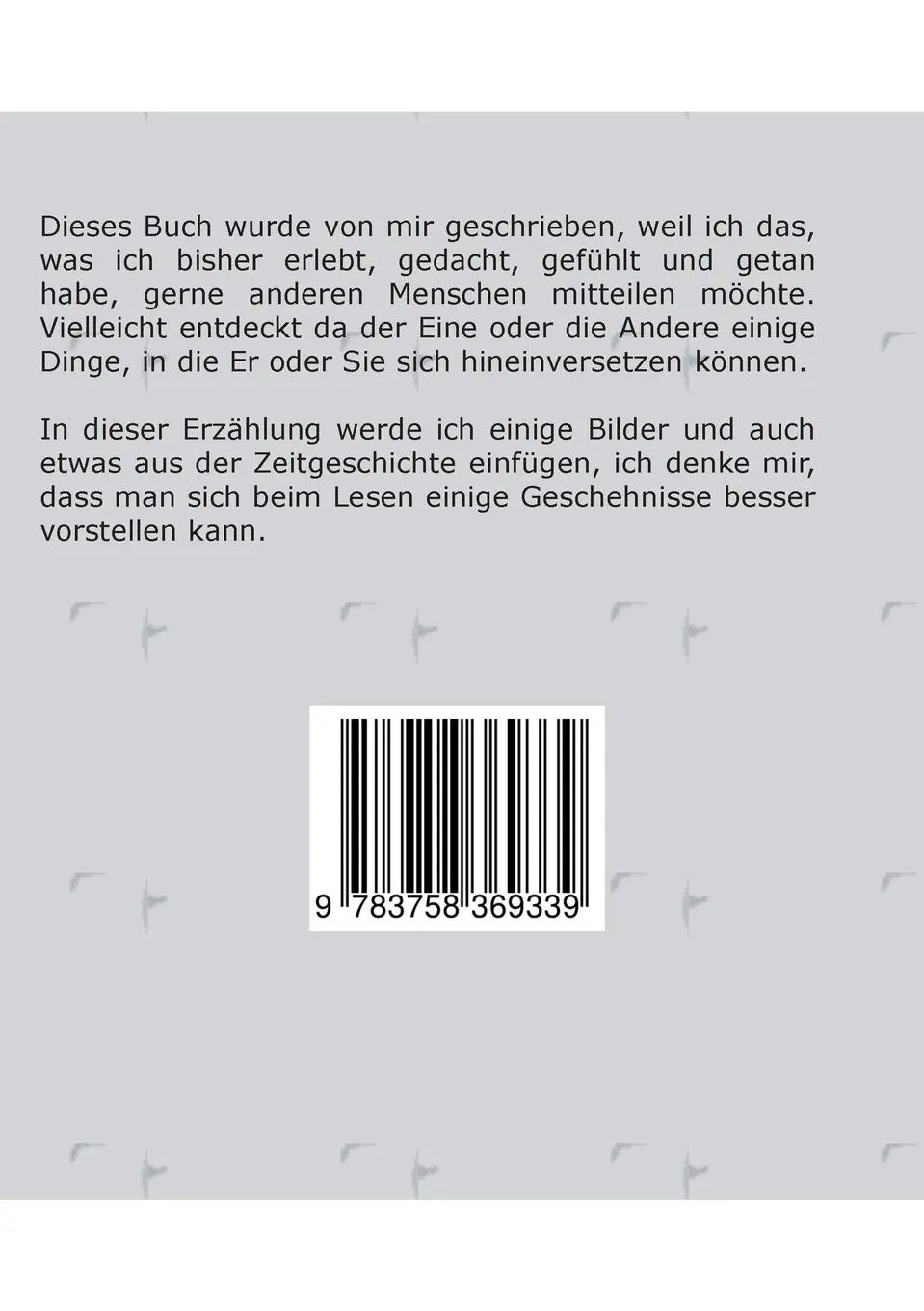 Rückseite: 9783758369339 | Fassade | Meine Kindheit - Eine Erzählung | Detlef Schmidt | Buch