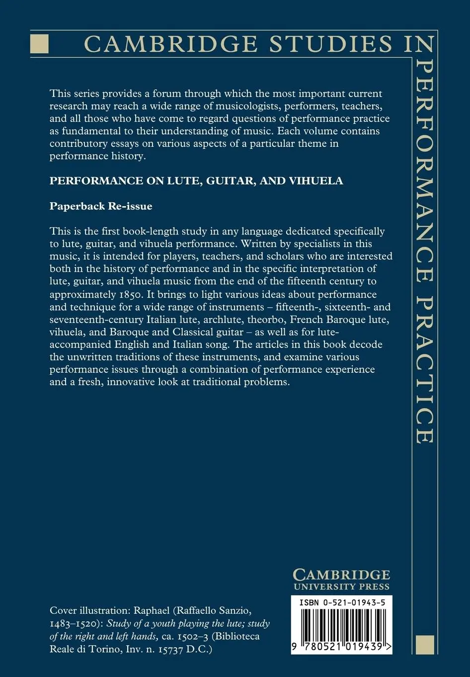 Rückseite: 9780521019439 | Performance on Lute, Guitar, and Vihuela | Victor Anand Coelho | Buch