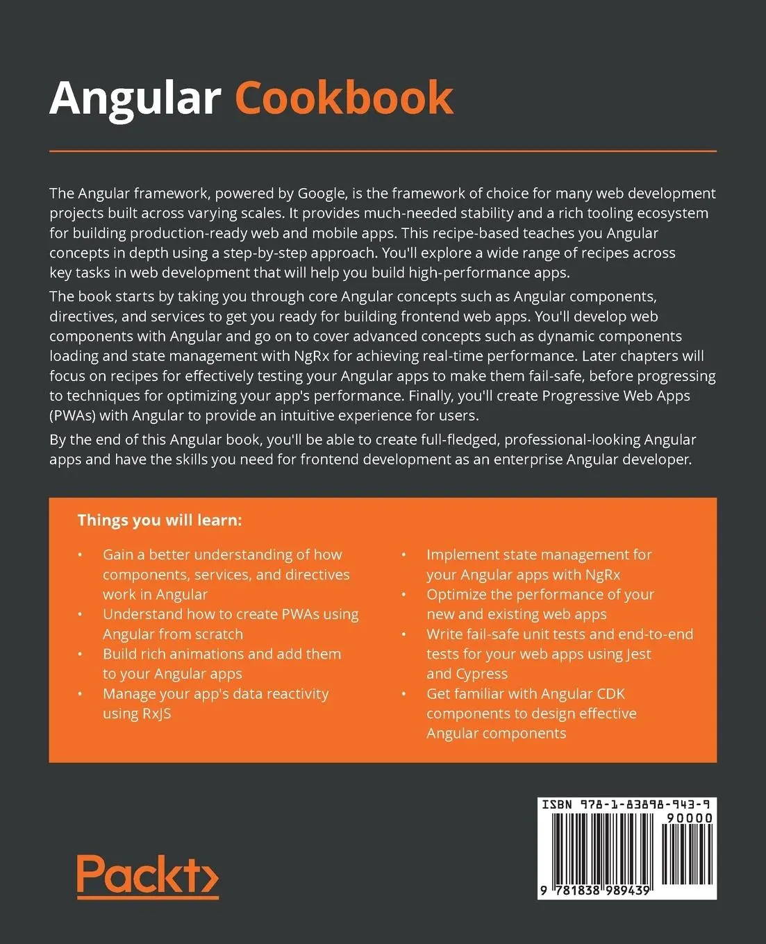 Rückseite: 9781838989439 | Angular Cookbook | Muhammad Ahsan Ayaz | Taschenbuch | Englisch | 2021