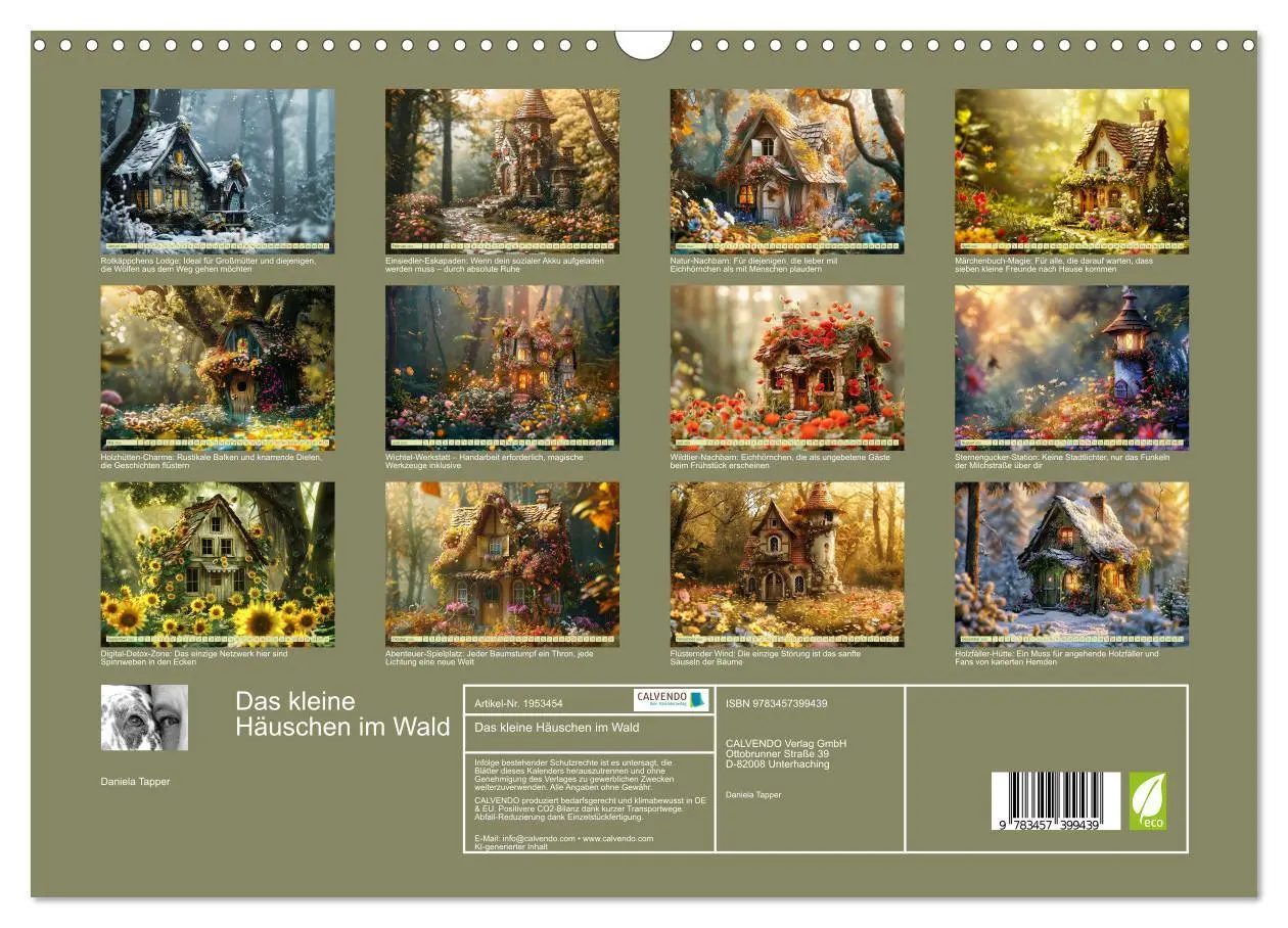 Bild: 9783457399439 | Das kleine Häuschen im Wald (Wandkalender 2026 DIN A3 quer),...