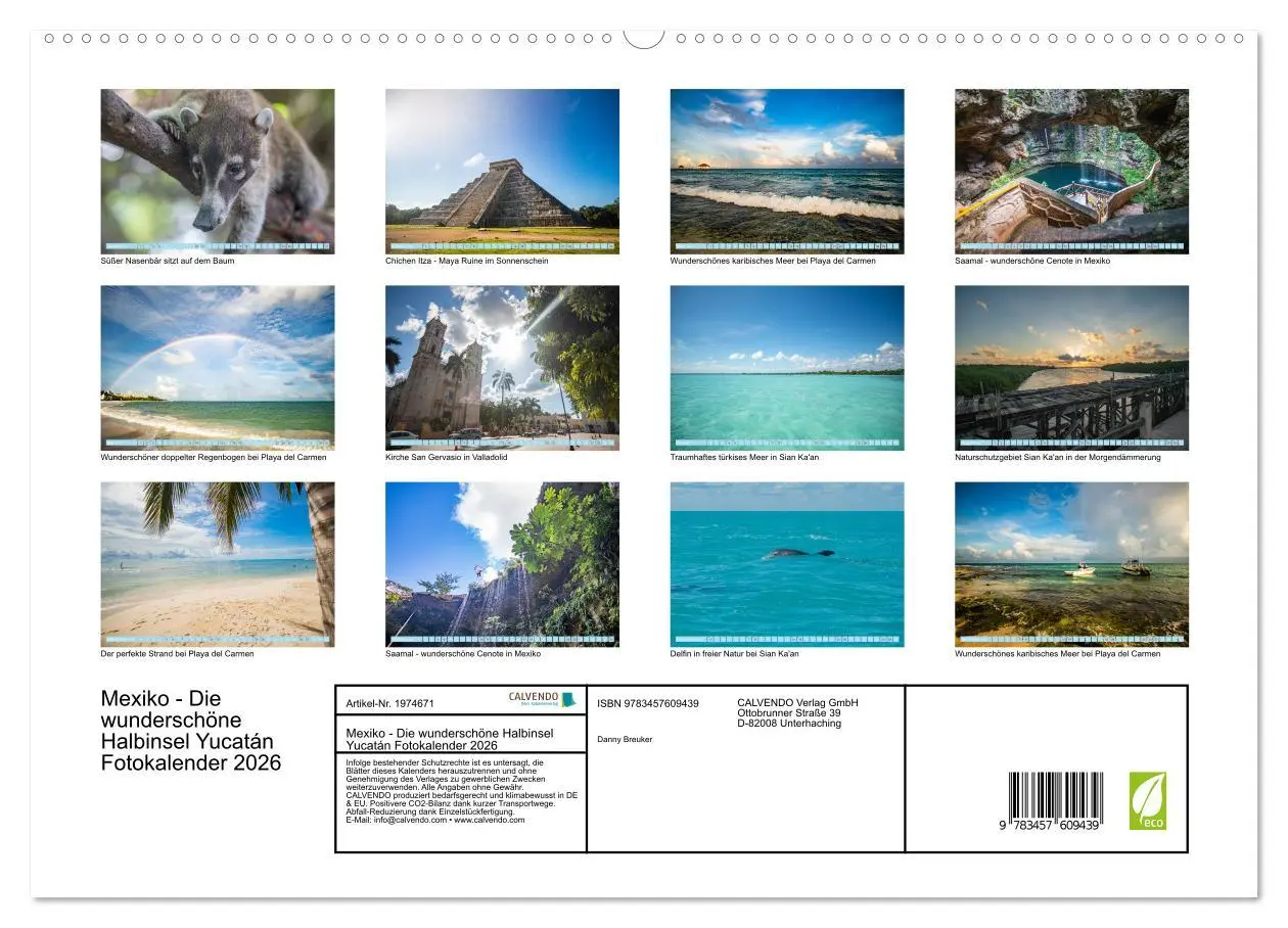 Bild: 9783457609439 | Mexiko - Die wunderschöne Halbinsel Yucatán Fotokalender 2026...