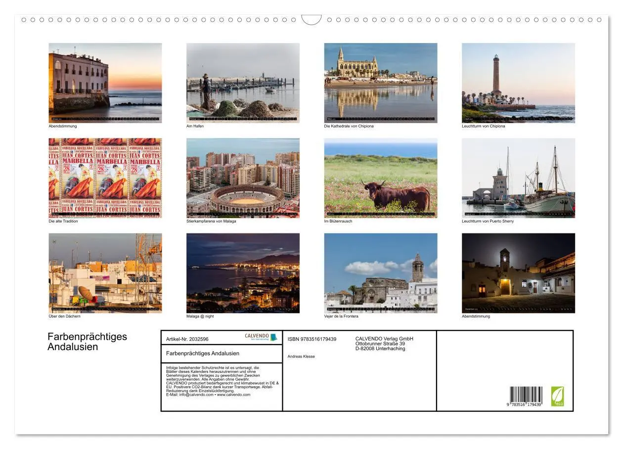 Bild: 9783516179439 | Farbenprächtiges Andalusien (Wandkalender 2026 DIN A2 quer),...