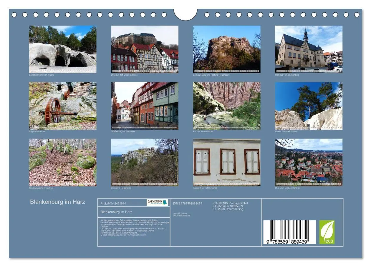 Bild: 9783569889439 | Blankenburg im Harz (Wandkalender 2027 DIN A4 quer), CALVENDO...