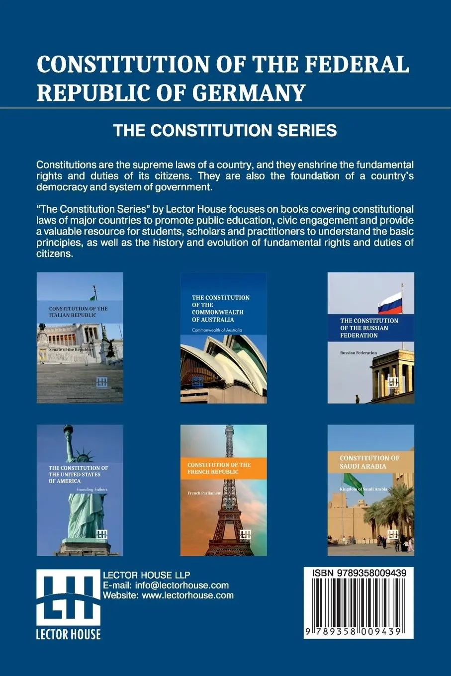 Rückseite: 9789358009439 | Constitution Of The Federal Republic Of Germany (Basic Law For The...
