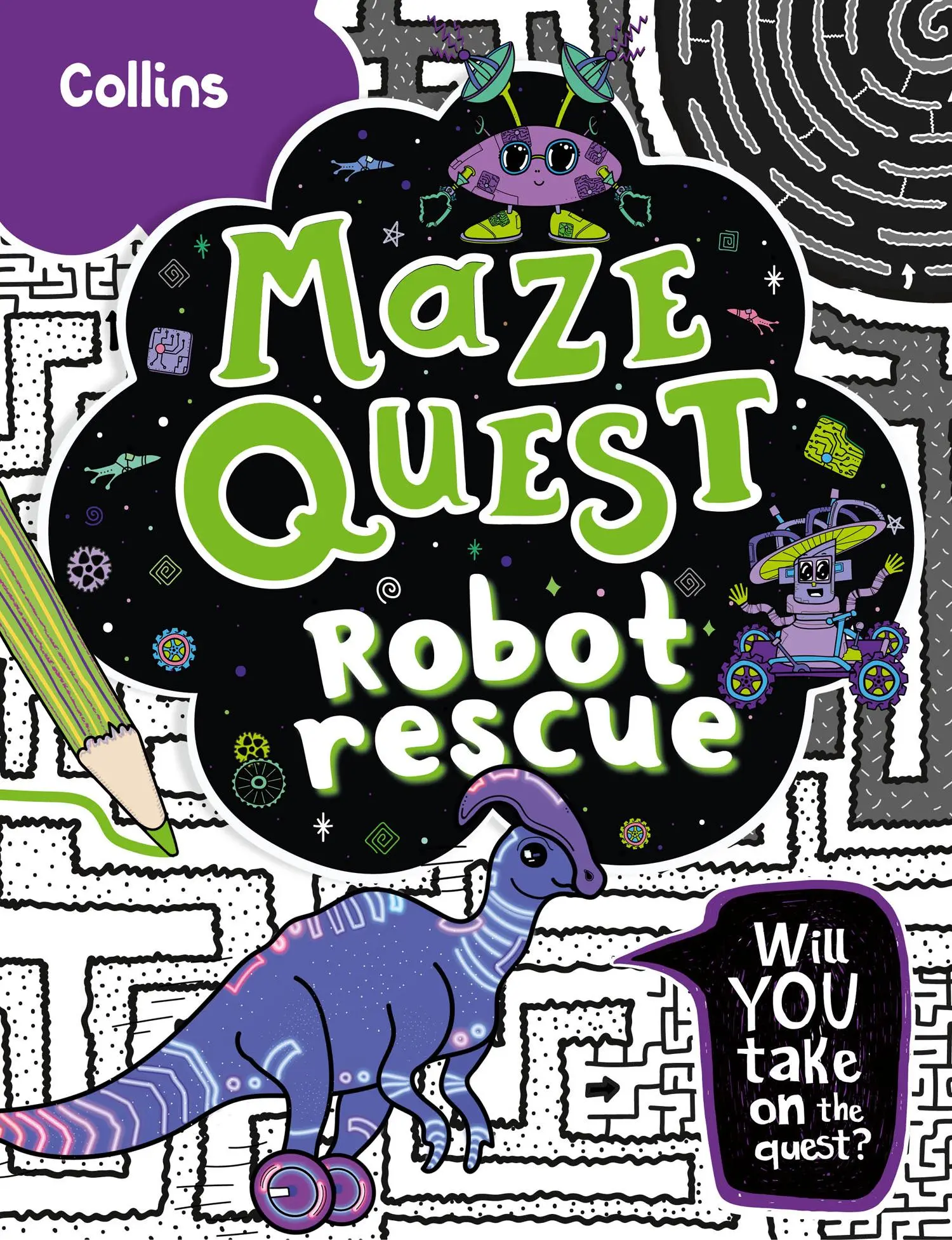 Cover: 9780008599539 | Robot Rescue | Solve 50 Mazes in This Adventure Story for Kids Aged 7+