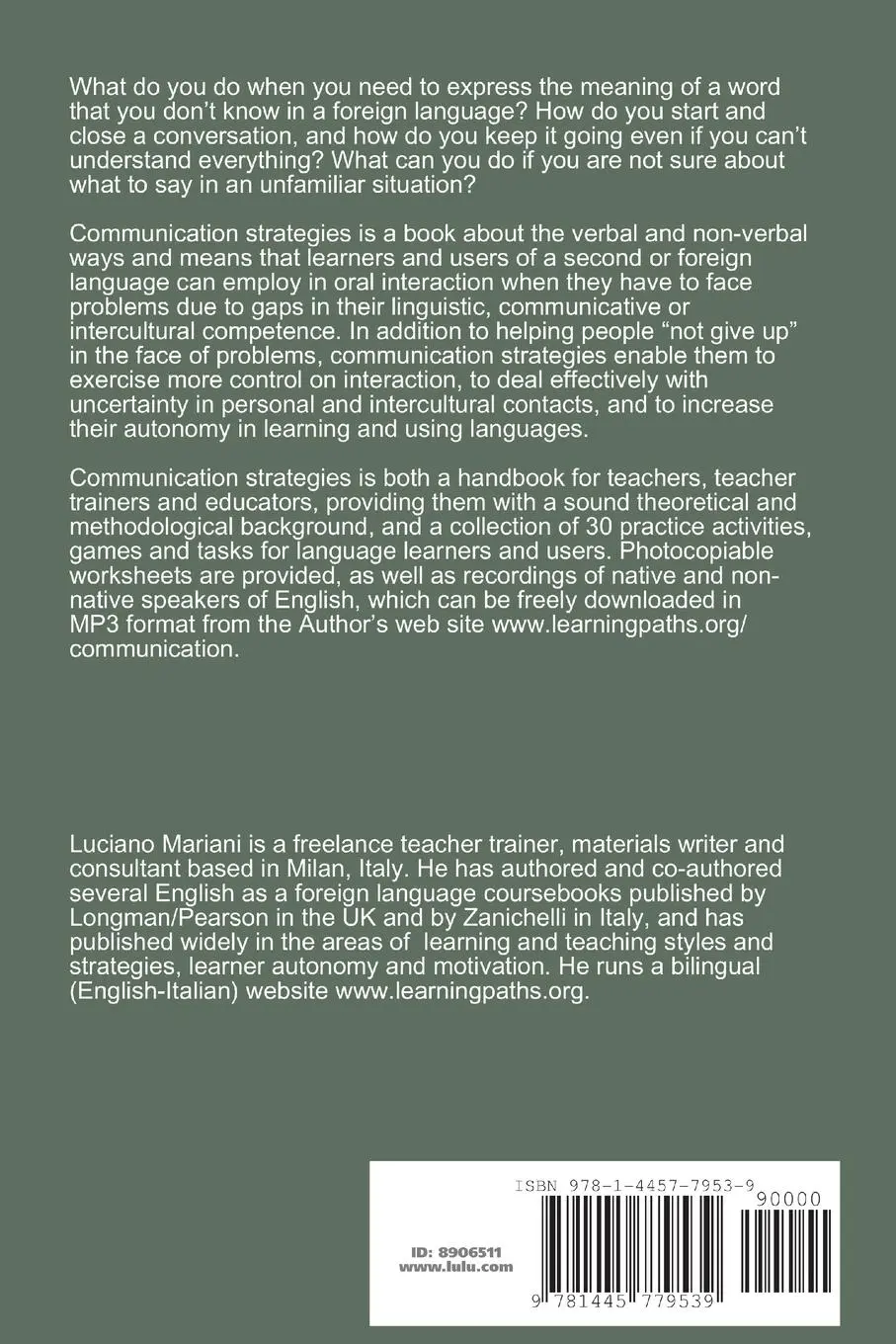 Rückseite: 9781445779539 | Communication strategies | Luciano Mariani | Taschenbuch | Englisch