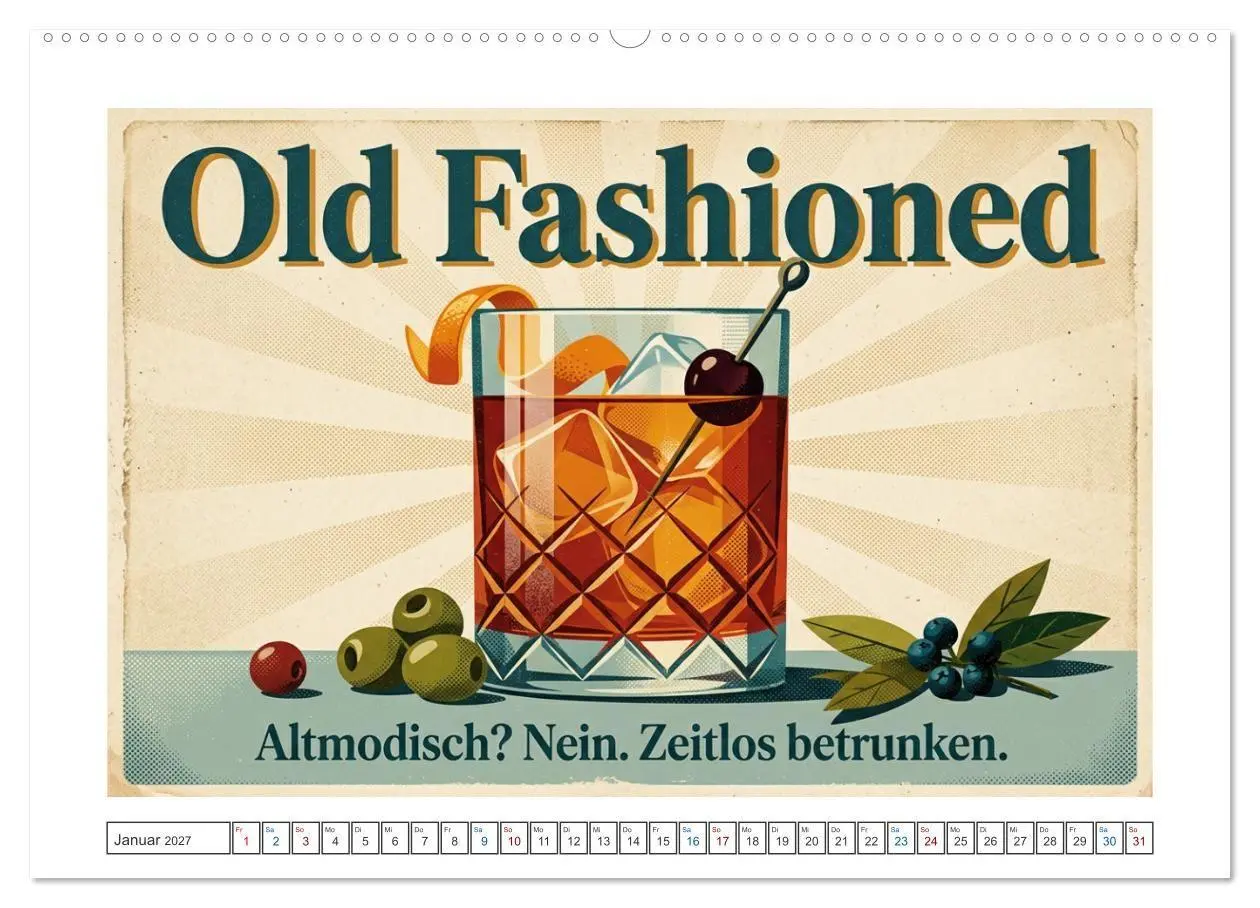 Bild: 9783594389539 | Vintage Cocktail Club (hochwertiger Premium Wandkalender 2027 DIN...