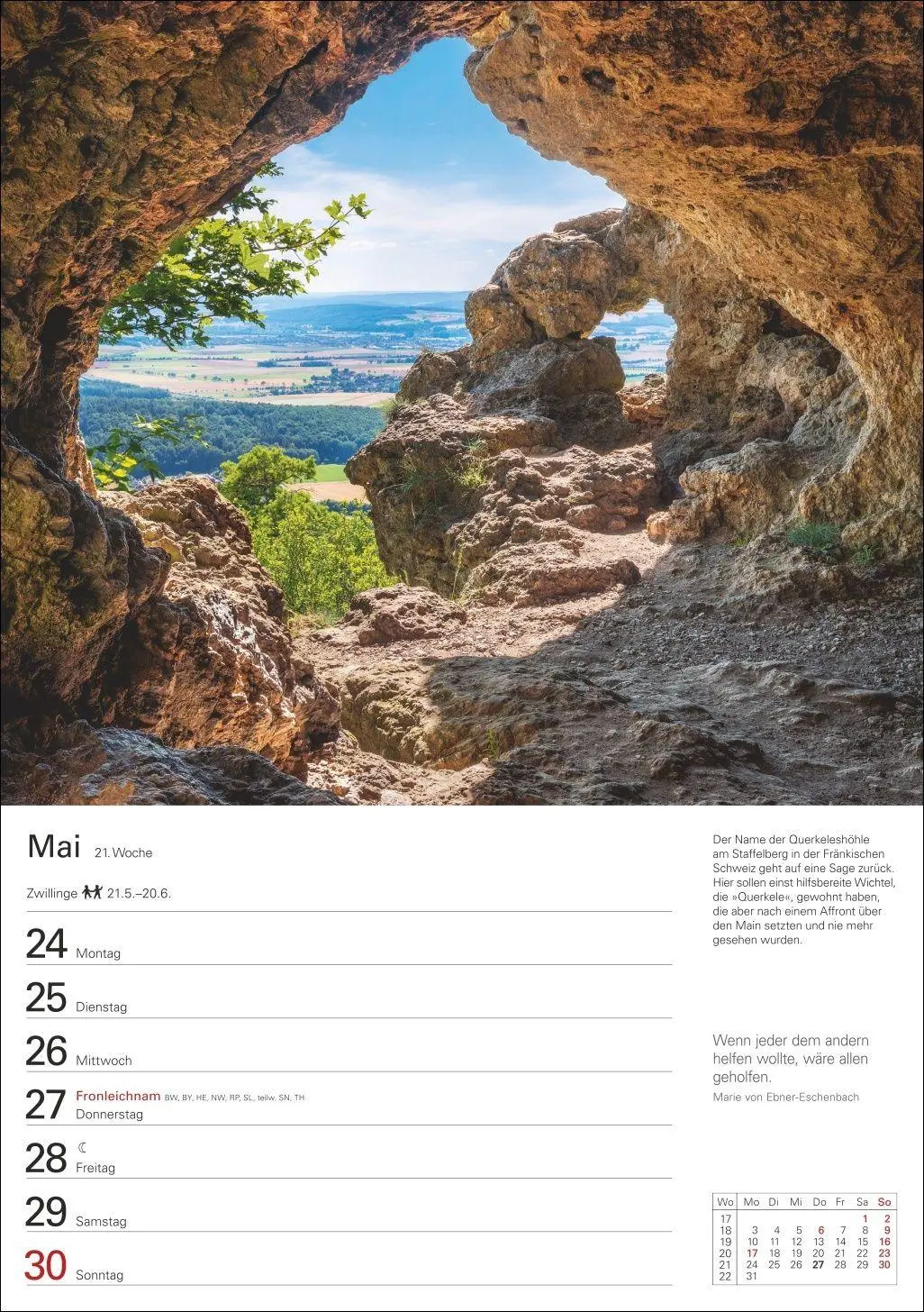 Bild: 9783840039539 | Naturschätze Deutschlands Wochenplaner 2027 - Eine Reise in 53 Bildern