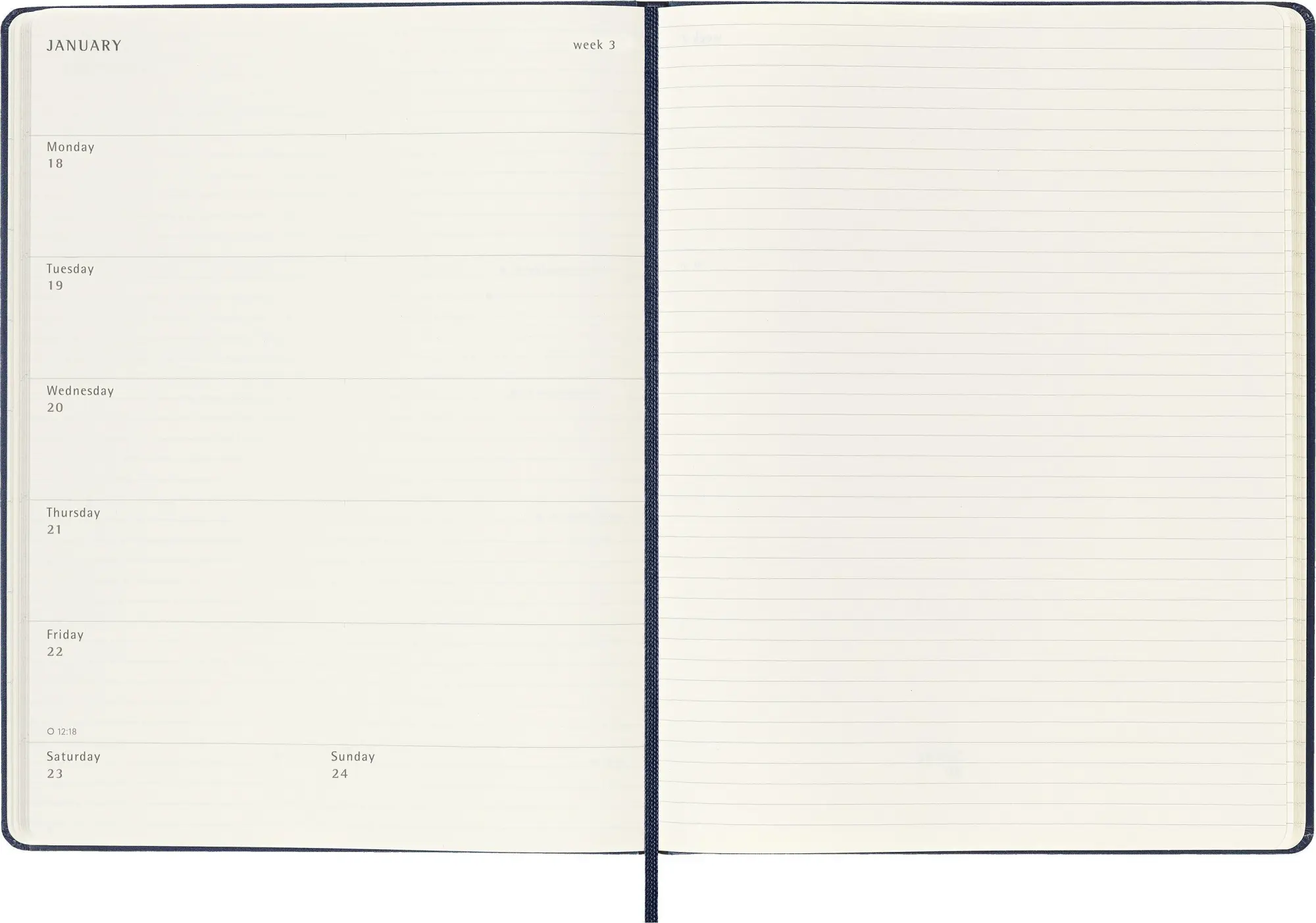 Bild: 8056999279639 | Moleskine 12 Monate Wochen Notizkalender 2027, XL, 1 Wo = 1 Seite,...