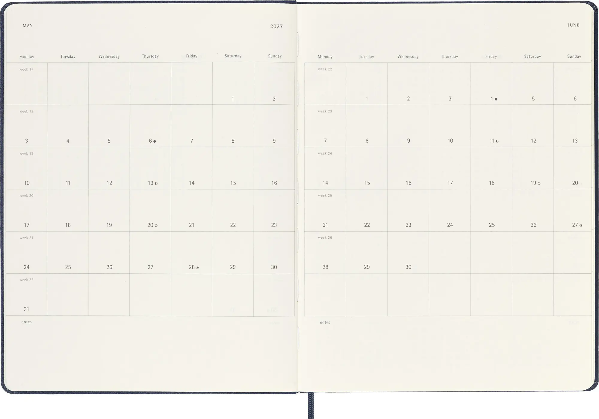 Bild: 8056999279639 | Moleskine 12 Monate Wochen Notizkalender 2027, XL, 1 Wo = 1 Seite,...