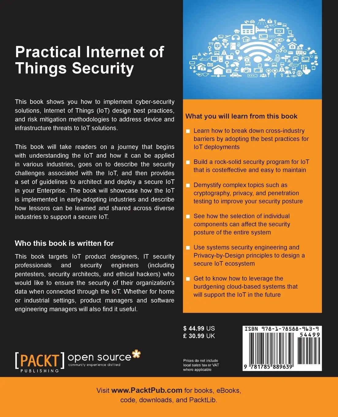 Rückseite: 9781785889639 | Practical Internet of Things Security | Brian Russell (u. a.) | Buch