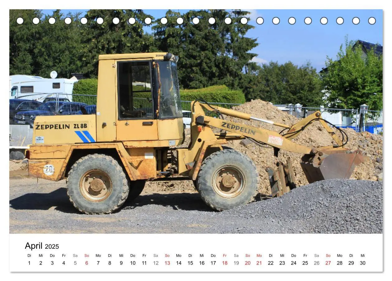 Bild: 9783435359639 | Baumaschinen mit Patina (Tischkalender 2025 DIN A5 quer), CALVENDO...