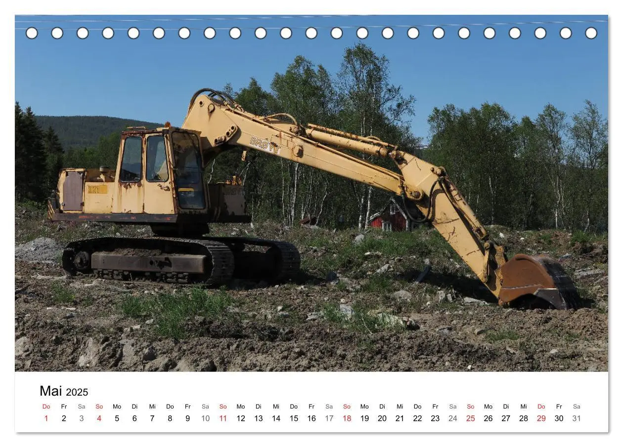 Bild: 9783435359639 | Baumaschinen mit Patina (Tischkalender 2025 DIN A5 quer), CALVENDO...