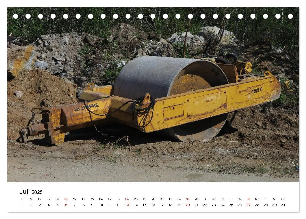 Bild: 9783435359639 | Baumaschinen mit Patina (Tischkalender 2025 DIN A5 quer), CALVENDO...