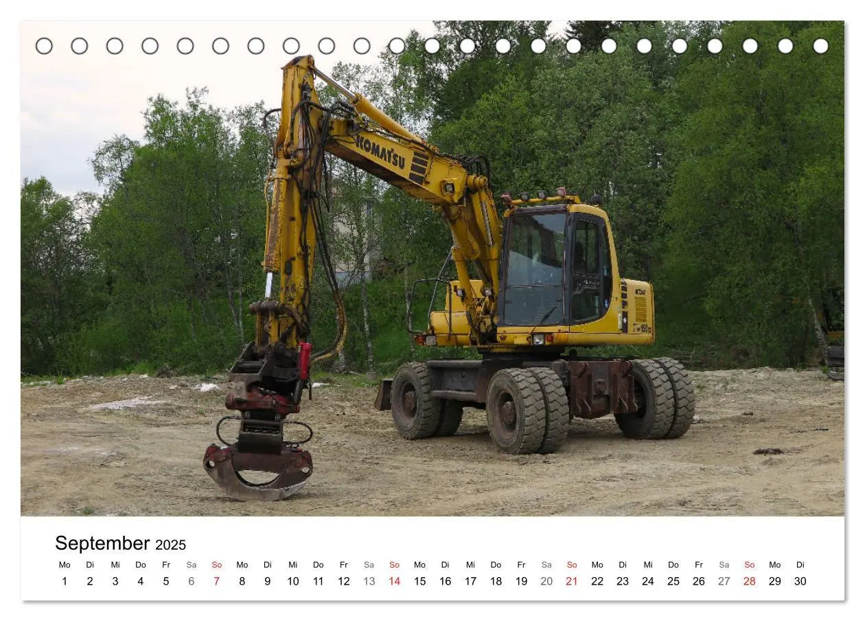 Bild: 9783435359639 | Baumaschinen mit Patina (Tischkalender 2025 DIN A5 quer), CALVENDO...